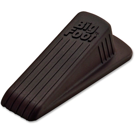 Big Foot No-Slip Doorstop, Rubber, 2-1/4"x4-3/4"x1-1/4", Brown MAS00920